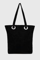 Answear Lab geanta de mana din piele intoarsa uni negru 734.0HKK