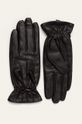čierna Answear - Kožené rukavice Dámsky