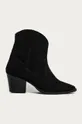čierna Answear - Kožené kovbojské topánky Answear Lab Dámsky