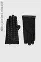 чёрный Кожаные перчатки Answear Lab Женский