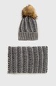 Answear Lab caciula si fular cu modele gri WA21.CAD00E.DB