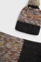 Answear Lab czapka i komin z wełną szary 2205017.008.DB