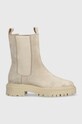 Answear Lab botine din piele intoarsa pana la 5 cm bej 02.RESPECT.3.DB