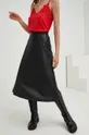 чёрный Кожаная юбка Answear Lab