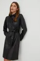 чёрный Кожаное платье Answear Lab X лимитированная коллекция SISTERHOOD