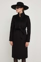 Vlnený kabát Answear.LAB WA23.KPD004 čierna WA23