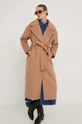 Шерстяное пальто Answear Lab коричневый