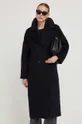 Шерстяное пальто Answear Lab чёрный