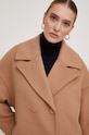 Vlnený kabát Answear.LAB WA23.KPD016 hnedá