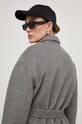Answear Lab płaszcz wełniany WA23.KPD021 szary