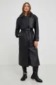 Δερμάτινο παλτό Answear Lab X limited collection NO SHAME 100% Φυσικό δέρμα
