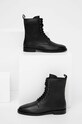 Answear Lab cizme de piele cu snur negru L.2206016.AT