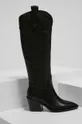 μαύρο Δερμάτινες μπότες Answear Lab Γυναικεία