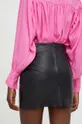 Кожаная юбка Answear Lab X Лимитированная коллекция NO SHAME чёрный