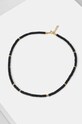 Answear.LAB naszyjnik ręcznie wykonany, pozłacany z lawą wulkaniczną WA24.AKD00B czarny WA24