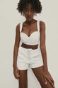 Answear.LAB top in pelle WA24.BDD001 bianco