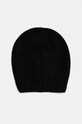 Answear.LAB czapka merino z domieszką kaszmiru melanż czarny WA24.CAD001