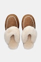 Answear Lab papuci din piele intoarsa maro AW24.11.cd
