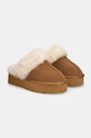Answear Lab papuci din piele intoarsa maro AW25.19.cd
