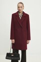 Answear Lab palton de lana burgundia WA24.KPD003