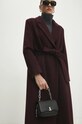 Answear Lab palton de lana burgundia WA24.KPD004