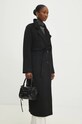 Answear Lab palton de lana negru WA24.KPD006