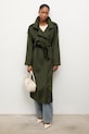 Odzież Answear.LAB płaszcz wełniany WA24.KPD021 zielony