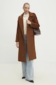 Vlnený kabát Answear.LAB hnedá WA24.KPD021