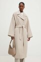 Vlnený kabát Answear.LAB béžová WA23..KPD008