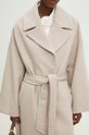 Vlnený kabát Answear.LAB WA23..KPD008 béžová