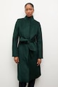Vlněný kabát Answear.LAB zelená WA23.KPD004.