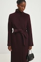 Answear Lab palton de lana WA23.KPD004.. burgundia