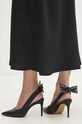 Answear.LAB tacchi in pelle pelle fiore nero 195157..bd