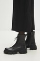 Μποτάκια εργασίας Answear Lab 5-8 cm μαύρο 101.10400.TRAT
