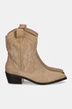 Încălțăminte Answear Lab cizme de cowboy din piele intoarsa X35805.HWK bej