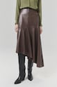 Answear.LAB spódnica skórzana brązowy WA24.SDD004