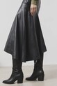 Answear Lab fustă de piele negru WA24.SDD004
