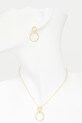 Answear.LAB naszyjnik i kolczyki ze srebra pokrytego złotem PSET209.1C.3C.hak złoty WS26