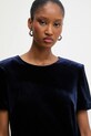 Answear.LAB bluzka welurowa granatowy 3081