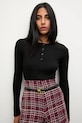 Answear.LAB longsleeve IVVI.BUTTON.tos negru WA25