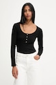 Answear.LAB longsleeve negru IVVI.33.TOS
