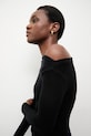 Tričko s dlhým rukávom Answear.LAB slim čierna 16527.TOS