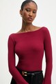 Answear.LAB longsleeve bordowy 16664.TOS