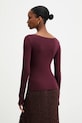 Odzież Answear.LAB longsleeve dv.hit.sng.tak bordowy