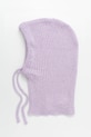 Answear.LAB kominiarka z wełną merino balaklava fioletowy WA25