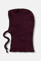Answear.LAB cagulă de lână balaklava burgundia WA25