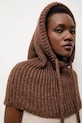 Answear.LAB kominiarka z wełną merino brązowy balaklava