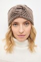 Answear.LAB opaska z wełną merino melanż beżowy 2305005-016