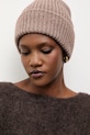 Answear.LAB czapka z wełną melanż brązowy WA25-CDD001