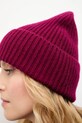 Answear.LAB czapka wełniana wełna fioletowy LL8.cms